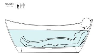 Ванна из искусственного камня Salini Noemi S-Sense 101712GRF 170x75см RAL полностью